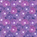 Seamless pattern with abstract purple violet rose flowers print