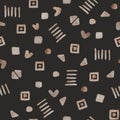 Seamless pattern.Abstract small watercolor elements on a dark gray background. Background for printing on fabric, paper.