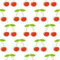 Seamless pattern with abstract smiling cherries. Wrapping paper, scrapbook paper, bedding pattern ilustration