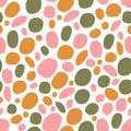 Seamless Pattern in Abstract Style. Colorful Circles for Design. Vector Illustration Royalty Free Stock Photo