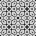 Abstract thin line seamless pattern. Linear ornamental geometric background.