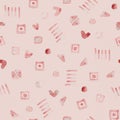 Seamless pattern. Abstract watercolor elements on a pink background Royalty Free Stock Photo