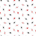 Seamless pattern of aces Royalty Free Stock Photo