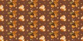 Seamless pattern Acorn, autumn. Colorful autumn leaves. Clean, bright design. Vector Royalty Free Stock Photo