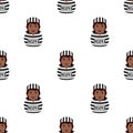 Black Convict Woman Seamless Pattern