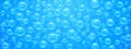 Seamless pattern air bubbles on blue water surface Royalty Free Stock Photo