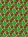 Seamless pattern of american football balls on the grass