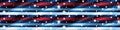 seamless pattern with American US flag of America USA with stars and stripes on white blue red background Royalty Free Stock Photo