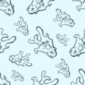 Seamless pattern with amoeba