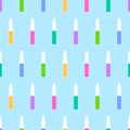 Seamless pattern from ampoules with colored liquid inside