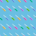 Seamless pattern from ampoules with colored liquid inside