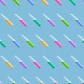 Seamless pattern from ampoules with colored liquid inside