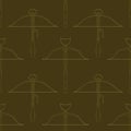 Seamless pattern with ancient Crossbows Royalty Free Stock Photo