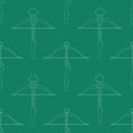 Seamless pattern with ancient Crossbows