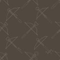 Seamless pattern with ancient Crossbows