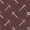 Seamless pattern with ancient Crossbows Royalty Free Stock Photo