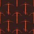 Seamless pattern with ancient Crossbows