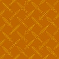 Seamless pattern with ancient spearheads Royalty Free Stock Photo