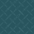 Seamless pattern with ancient spearheads Royalty Free Stock Photo