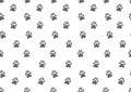 Seamless pattern. Animal dog tracks. Vector illustration. Royalty Free Stock Photo