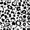 Seamless pattern with animal print leopard