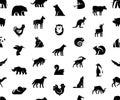 Seamless pattern with Animals logos Royalty Free Stock Photo