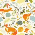 Seamless pattern with animals. Royalty Free Stock Photo