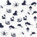 Seamless pattern with animals. wild nature. cool for cards, invitations, party, banners, baby shower, preschool and children room