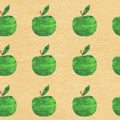 Seamless pattern Apple harvest vitamins