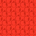 Seamless pattern, apples, hand drawing