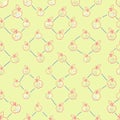 Seamless pattern with apples