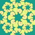Seamless pattern with apples and pears in a cut. vector illustra Royalty Free Stock Photo