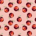 Seamless pattern, apples, watercolor, modern design Royalty Free Stock Photo