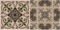 Seamless pattern applied Thai art tile