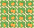 Seamless pattern with apricots