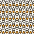 Seamless pattern with arrow fletching. Repeated chevrons wallpaper. Tribal and ethnic motif. Native americans ornament Royalty Free Stock Photo
