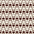 Seamless pattern with arrow fletching. Repeated chevrons wallpaper. Tribal and ethnic motif. Native americans ornament Royalty Free Stock Photo