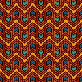 Seamless Pattern With Arrows And Pointers. Chevrons Wallpaper. Tribal And Ethnic Motif. Native Americans Ornament