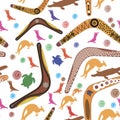 Seamless pattern of Australian theme variant 4