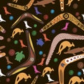 Seamless pattern of Australian theme variant 3