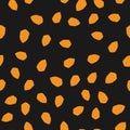 Seamless pattern with autumn leafs on black background Royalty Free Stock Photo