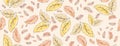 Seamless pattern with autumn leaves. Illustration for creative design, simple backgrounds, textiles, banners and textures Royalty Free Stock Photo