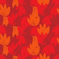 Seamless pattern with autumn leaves lying on the ground. Design for wallpaper, gift paper, pattern fills, web page Royalty Free Stock Photo