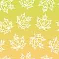 Seamless pattern of autumn leaves