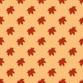 Seamless pattern with autumn maple leafs Royalty Free Stock Photo