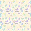 Seamless Pattern for Babies. Baby showers. Vector illustration