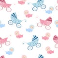 Seamless pattern with baby design.