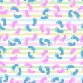 Seamless pattern with baby footprint