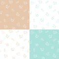 Seamless Pattern Baby Icons. Vector illustrations Royalty Free Stock Photo