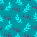 Seamless pattern. Background abstract natural floral bluish-green turquoise mint color with a decorative pattern and a pattern of Royalty Free Stock Photo